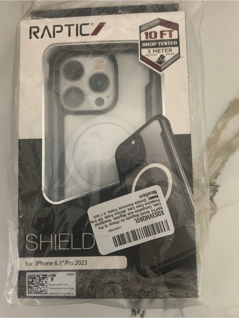 Raptic Shield Protective Case for iPhone 6.1" Pro 2023 - White/Black